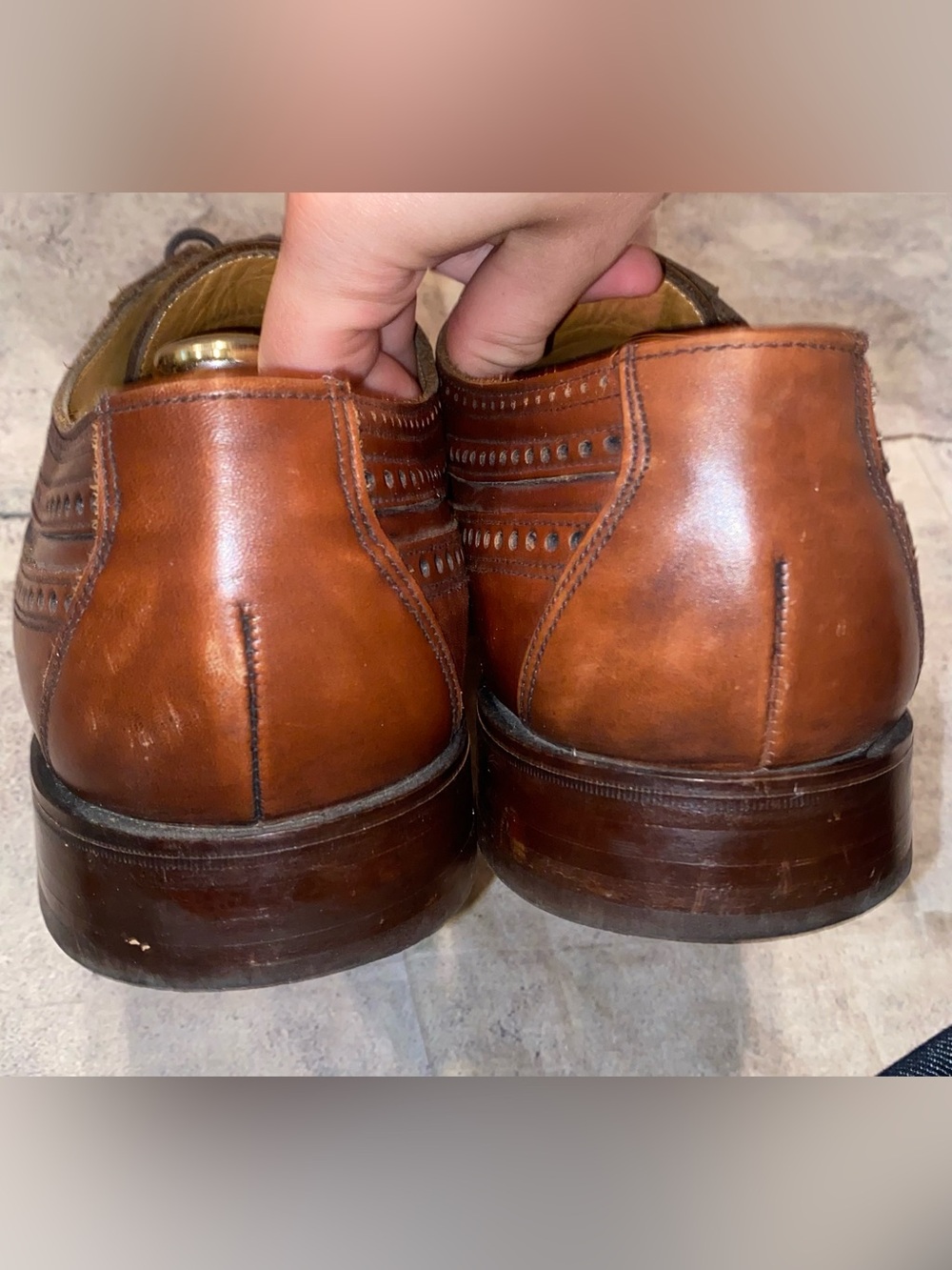 Loake Derby Oxfords Long Wing Brogues Leather Dress Shoes Work Office 13 England - Picture 7 of 8